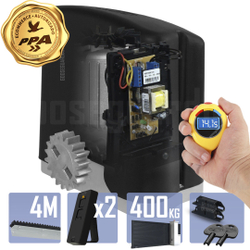 Menor preço em Kit 1 Motor dz Rio 4m Crem 2 Control Portão Deslizante 400Kg