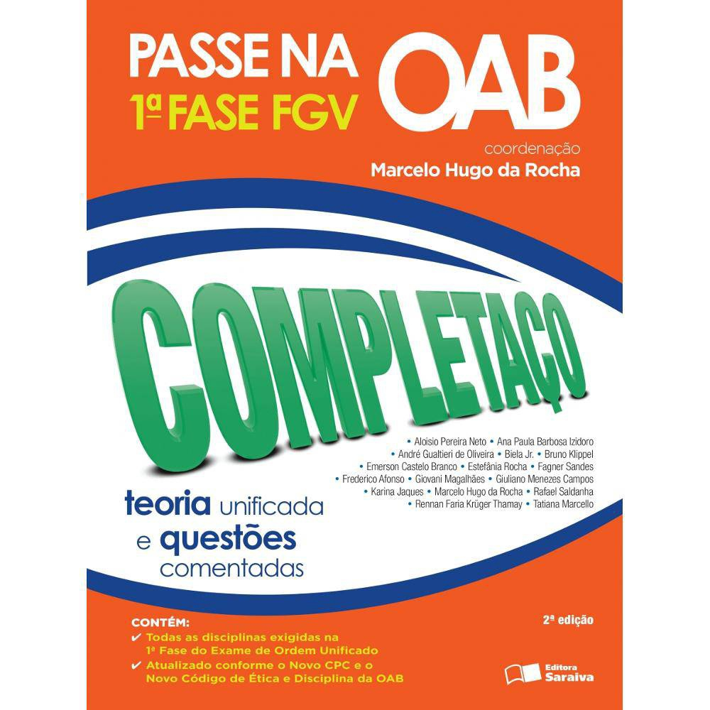 Passe Na Oab 1ª Fase Fgv: Teoria Unificada E Questões Comentadas No ...