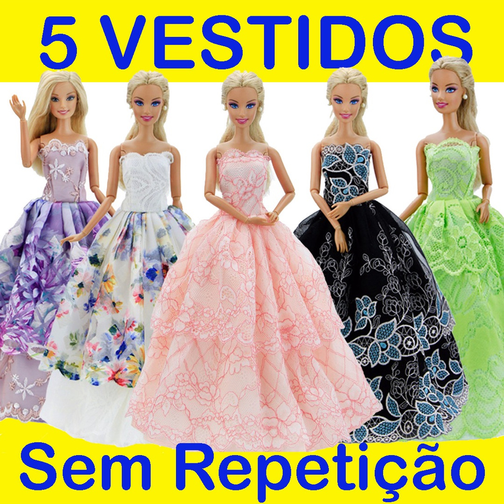 Moda Roupas Roupas de Boneca Para Boneca Barbie Vestido de Festa