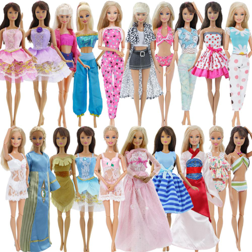 08 ROUPINHAS ROUPAS PARA BONECA BARBIE,KIT COM 08 VESTIDOS