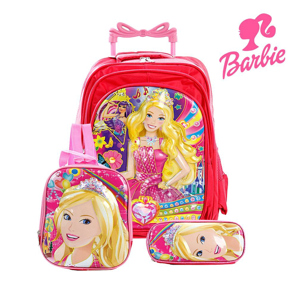 Mochila De Rodinhas Barbie A Princesa E A Pop Star Com Luz em Promoção na  Americanas