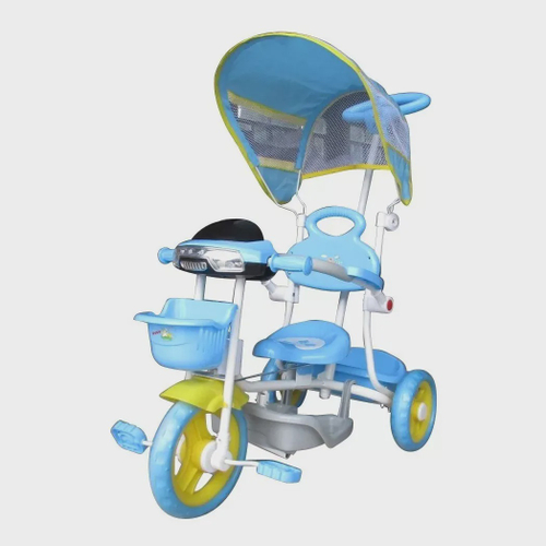 Triciclo Infantil Festa Azul Bebe Com Empurrador Motoca - Carrefour