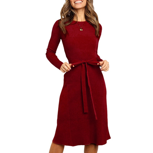 vestido midi de inverno