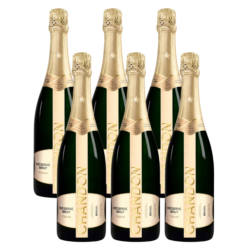 Kit 6 Espumantes Chandon Brut 750ml No Shoptime