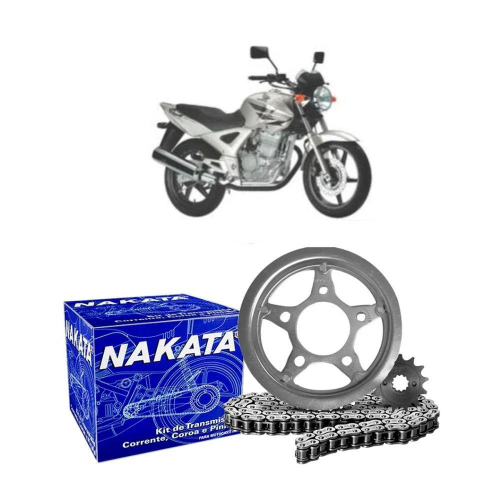 Kit Relação Transmissão Moto Honda Cbx200 Strada 1995 a 2003 Vaz