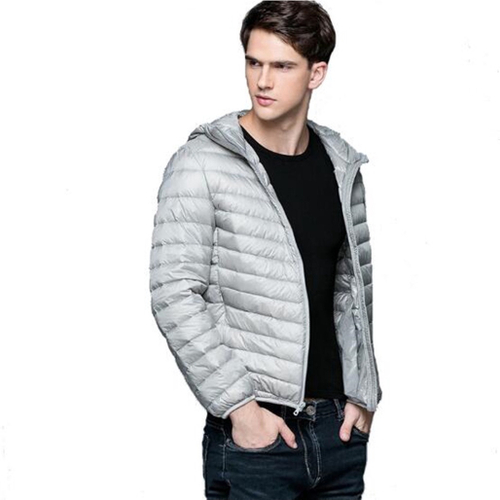 Jaqueta Masculina Acolchoada Com Capuz Inverno Ultra Leve Quente Cor Cinza Tamanho Xxxg Em Promocao Ofertas Na Americanas