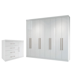 Guarda Roupa Casal 8 portas 4 Gavetas com Comoda 1 porta 4 Gavetas Santos Andira é boa?