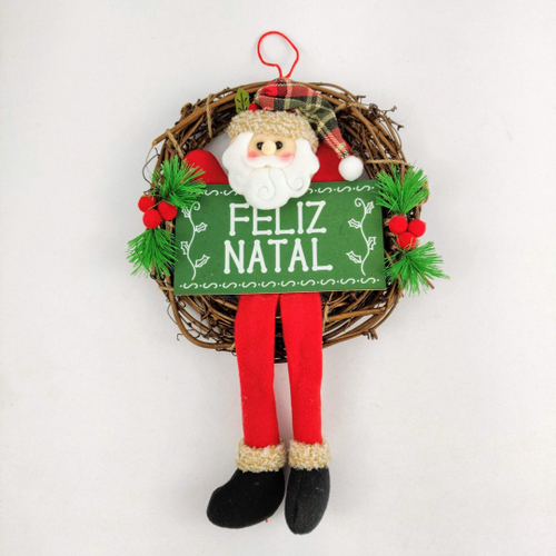 Boneco de Papai Noel em Pé com Guirlanda Rosto de Elfo 75cm em Promoção na  Americanas