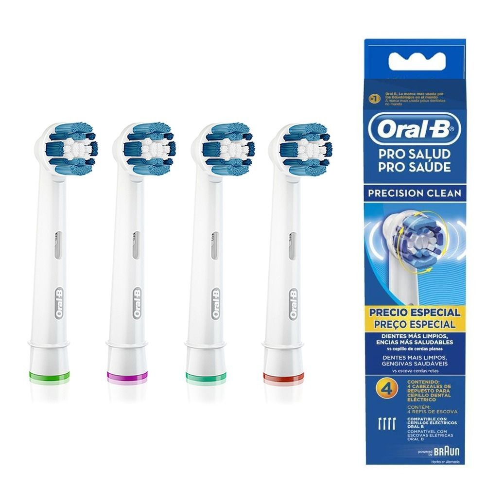 Refil Escova Eletrica 4 Unidades Precision Clean Oral-B Em Promoção ...