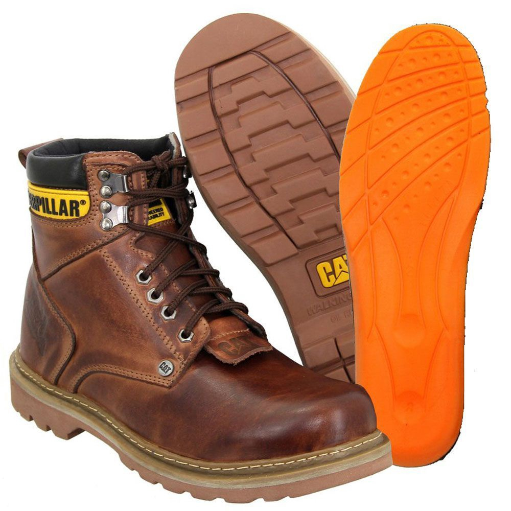 Bota Caterpillar Original Second Shift Marrom - Medium Charcoal