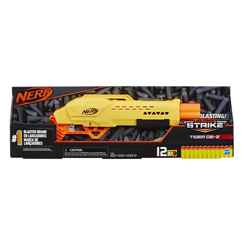 Nerf Alpha Strike Tiger DB-2 12 Dardos E7562 - Hasbro em Promoção