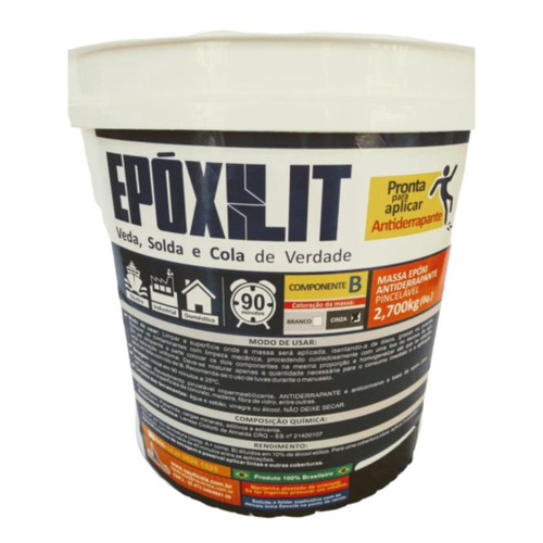 Epoxilit Massa Pincelável Antiderrapante A + B 6Kg Cinza Em Promoção ...