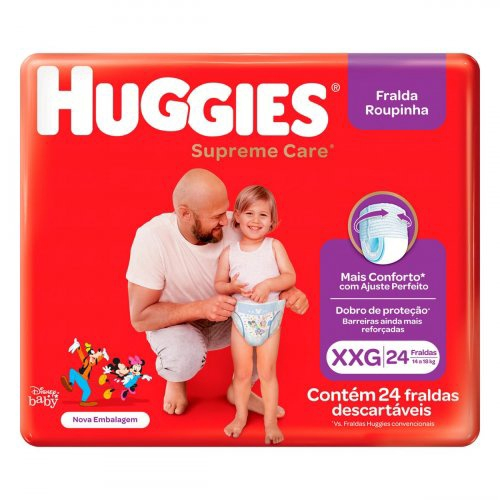 Fralda Huggies Turma Da Monica Supreme Care Roupinha Mega Xxg - 24 ...