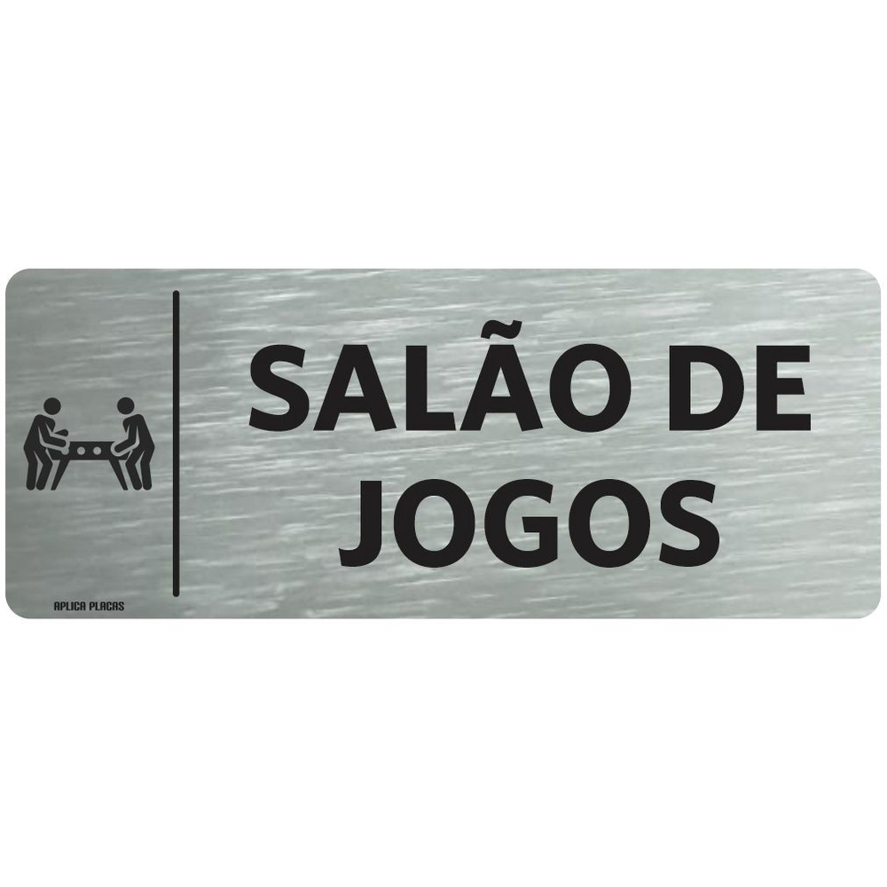 Placa Condomínio Salão De Jogos Equipamentos 36X46 na Americanas Empresas