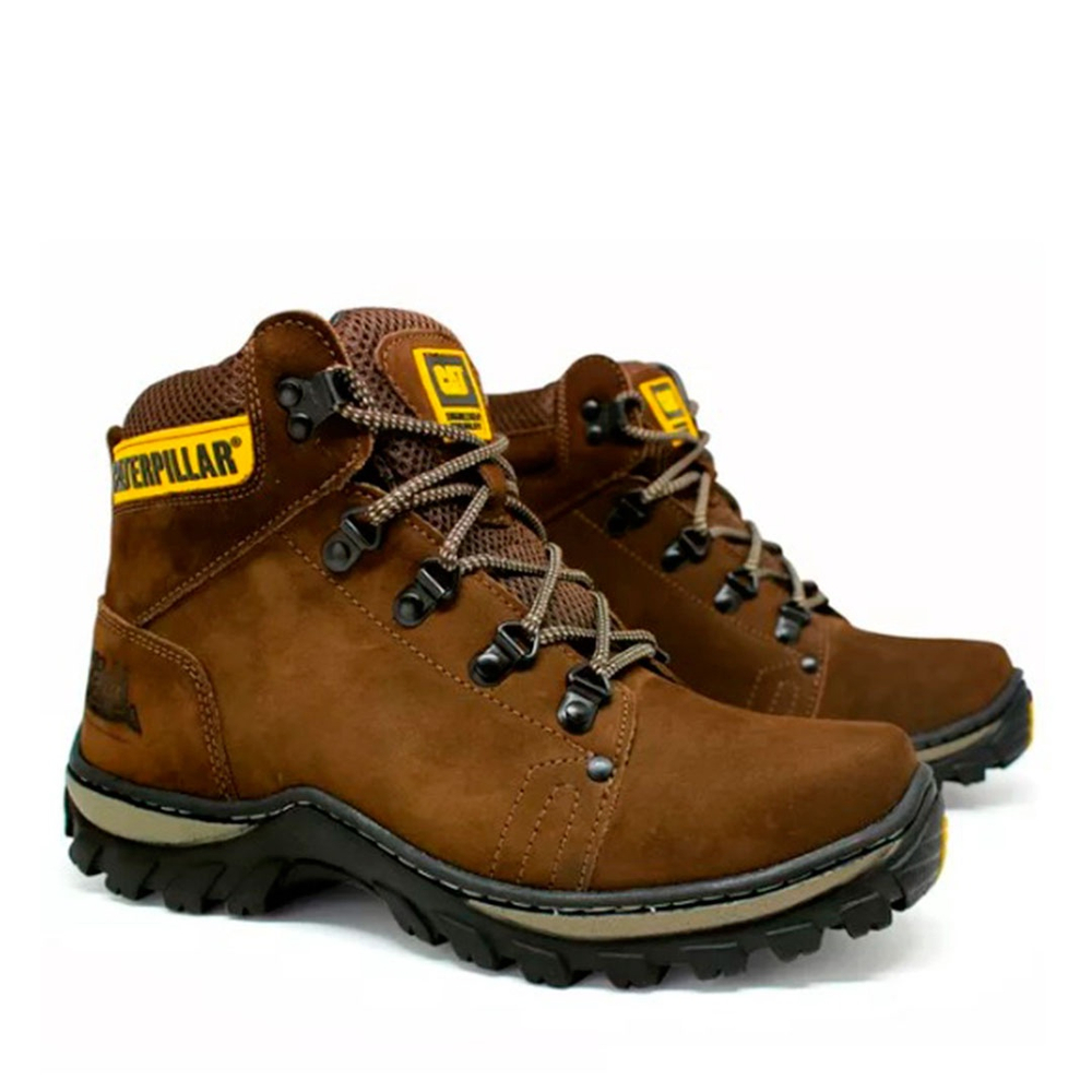 Bota Caterpillar de Couro Nobre com Palmilha em Gel - Calçados CiaCat