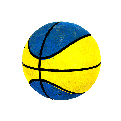 Bola de Basquete Oficial Sports Azul e Amarelo Basket Ball em