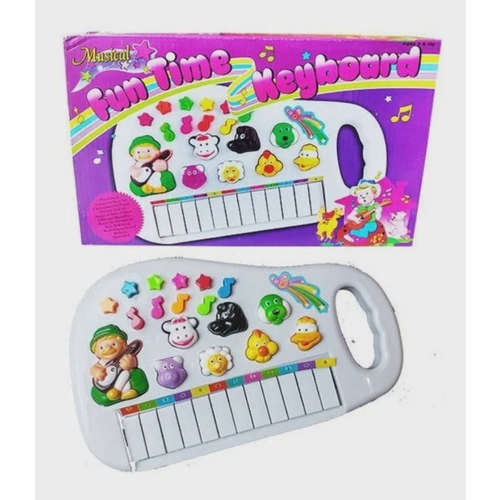 Brinquedo Teclado Piano Musical Infantil Fazendinha Rosa no Shoptime