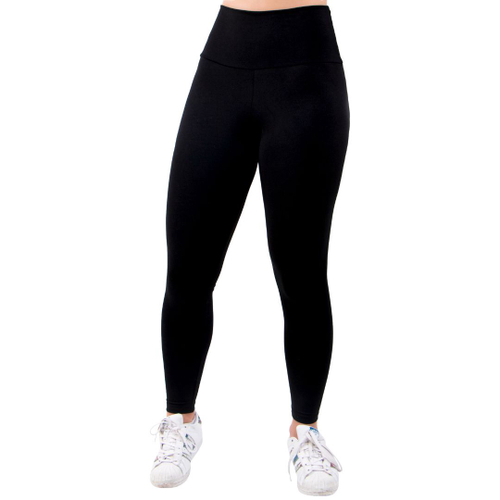 Calça Legging Shine Cirrê Suplex Preta Cós Alto em Promoção na Americanas