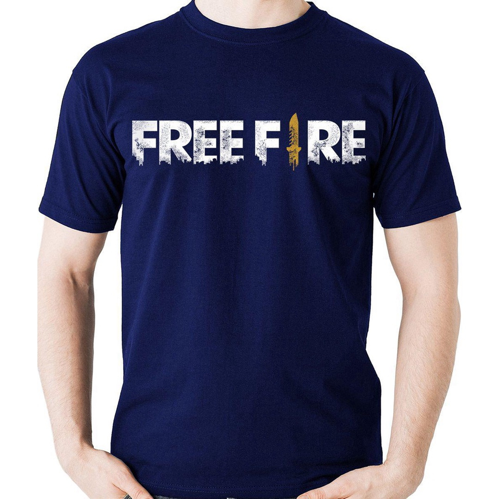 camiseta free fire logo ,faca ,personalizada com seu nome