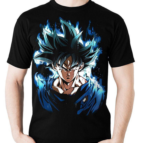 Camiseta Goku Migatte No Gokui Dragon Ball Preta 16 em Promo o na