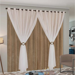 Cortina Cetim Voil com Presilhas Cecília para Sala Quarto 4,00x2,50 é boa?