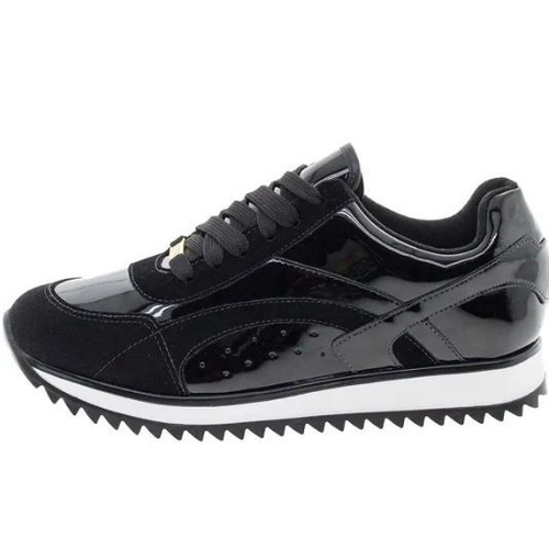 Fashion tenis de verniz preto vizzano