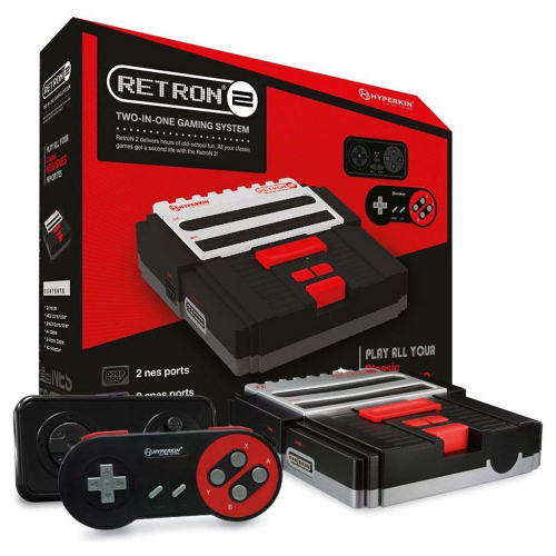 Console hyperkin retron 2 preto nes E snes 5932 em Promo o na