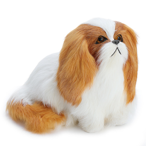 Cachorrinho bonito Realista Simulação Cão De Pelúcia Brinquedo De Pelúcia  Decoração Da Mesa Em Casa Realista nas americanas
