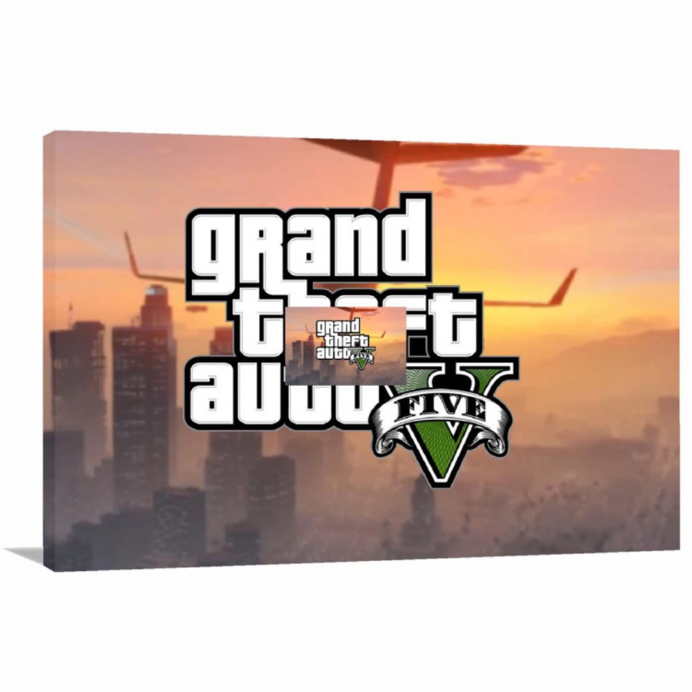 Quadro decorativo GTA V - Jogos - Tela em Tecido