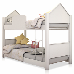Beliche Infantil Casinha Prime Branco Neve Menor preço em Beliche Infantil Casinha Prime Branco Neve