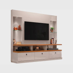 Home Dinamarca para TV de até 55 Off White e Amêndoa Lukaliam Móveis Menor preço em Home Dinamarca para TV de até 55 Off White e Amêndoa Lukaliam Móveis