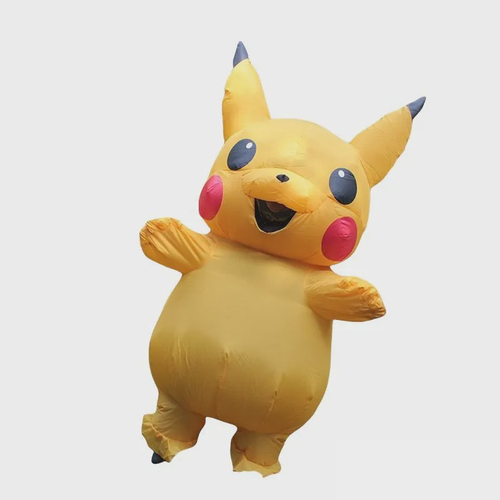 Fantasia Pikachu inflável Pokemon Adulto Cosplay Pokemon Go no Shoptime