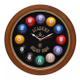 Relógio Decorativo Parede de Fibra - Billiard Preto - Imagem 1