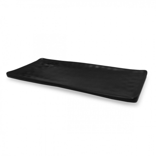 Travessa Prato Retangular para Sushi Melamina / Plastico 28,5 Cm Preto - Imagem 4