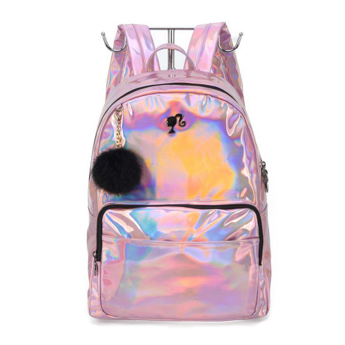 Mochila escolar feminina de alta qualidade, bolsa para jogos e escola com  glitter de couro pu, mochila holográfica