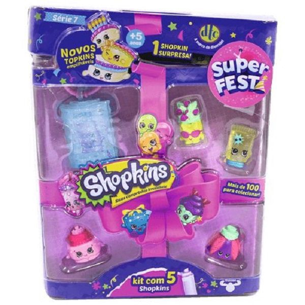 Shopkins Serie 7 Blister Com 5 Shopkins Sortidos em Promocao na Americanas