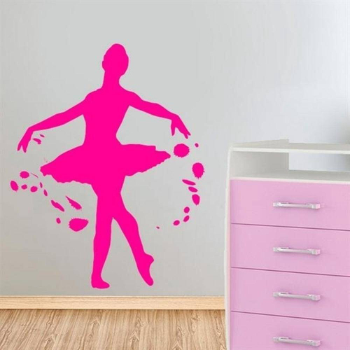 Adesivo de Parede Infantil Bailarina Mod. 1 - Especial 116 x 150cm - com emenda