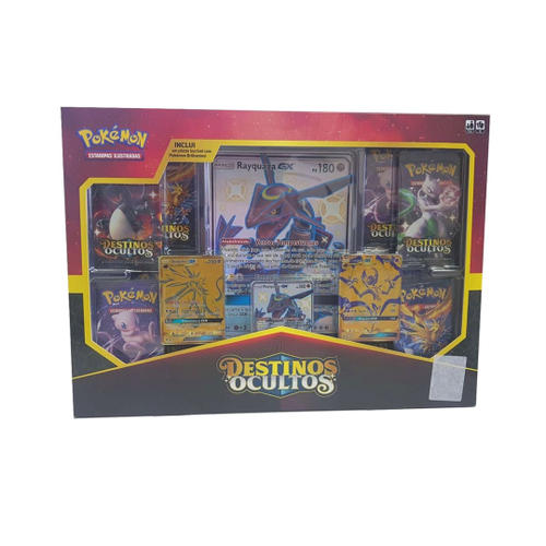 Box Pokémon Destinos Ocultos Rayquaza-GX Shiny Solgaleo-Gx Dourado e  Lunala-Gx Dourado - Copag em Promoção na Americanas