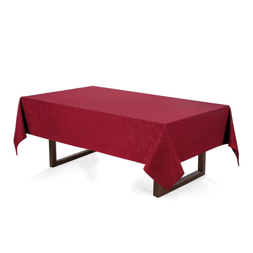 Toalha mesa toile de jouy vermelho com babado xadrez vermelho - kasa 57