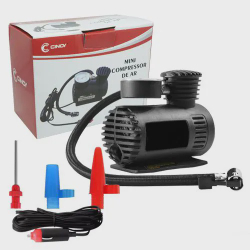 Mini Compressor de Ar Automotivo Portátil 12V Cinoy 250 Psi com 3 Bicos Adaptadores YN-AR001 Menor preço em Mini Compressor de Ar Automotivo Portátil 12V Cinoy 250 Psi com 3 Bicos Adaptadores YN-AR001