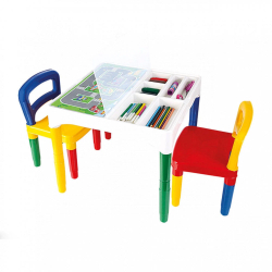 Mesa Infantil Didática Com Cadeiras - Poliplac Menor preço em Mesa Infantil Didática Com Cadeiras - Poliplac