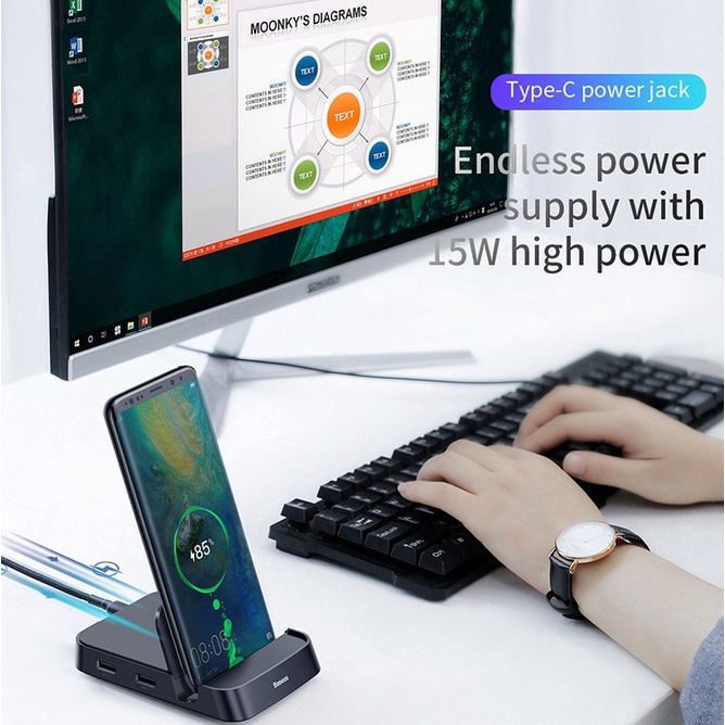 Baseus Usb Tipo C Hub Docking Station Pad Station Usb C Para Hdmi Doca Power Adapter Para Huawei P30 P20 Pro Para Samsung S10 S9 Em Promocao Ofertas Na Americanas