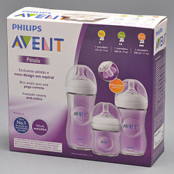Kit Mamadeira Philips Avent Pétala Transparente - 125ml + 260ml + 330m Menor preço em Kit Mamadeira Philips Avent Pétala Transparente - 125ml + 260ml + 330m