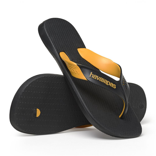 Chinelo Havaianas Have Dual FC Preto e Amarelo 