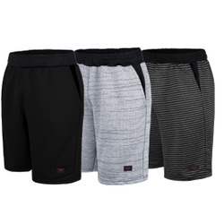 Kit Com 3 Bermudas Shorts Moletom Masculinas Casual Malhação Menor preço em Kit Com 3 Bermudas Shorts Moletom Masculinas Casual Malhação
