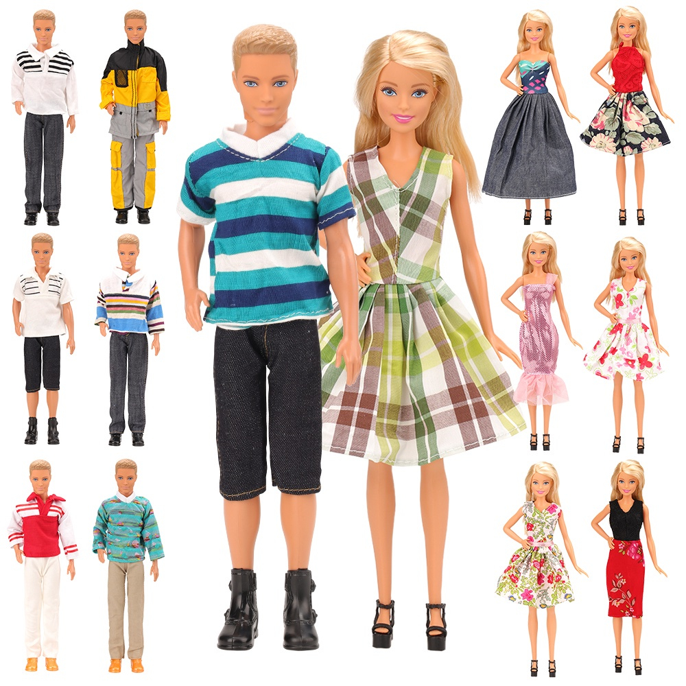 Super Kit De Roupas Para Boneca Barbie e Namorado Ken - Vestidos Longos  Conjuntos na Americanas Empresas