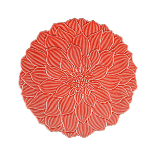 Sousplat porcelana daisy coral 33cm