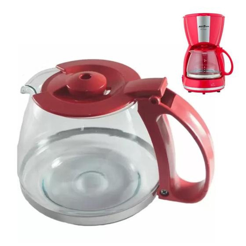 Jarra para cafeteira CP15 de vidro original - vermelha - Imagem 2