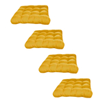 4 Assentos Para Cadeira Futton 40X40 Mostarda Quadrado Decoração Sala Pallet Almofada Sofá