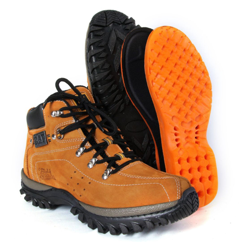 Bota Botina Coturno Masculino Caterpillar Impermeável Em Couro